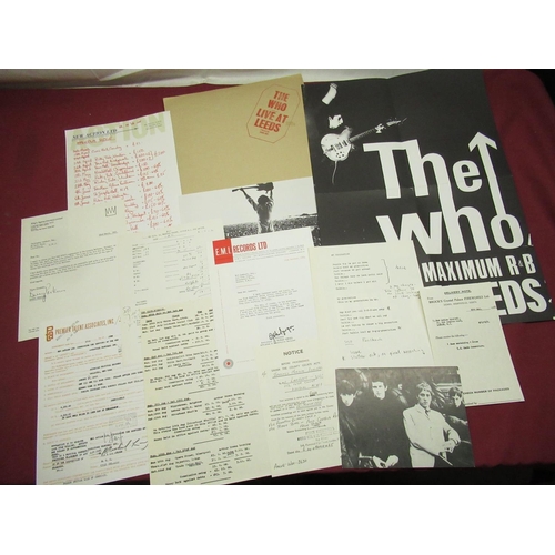 572 - The Who Live at Leeds LP record with all 12 inserts , Alice Cooper Billion Dollar Babies gatefold LP... 