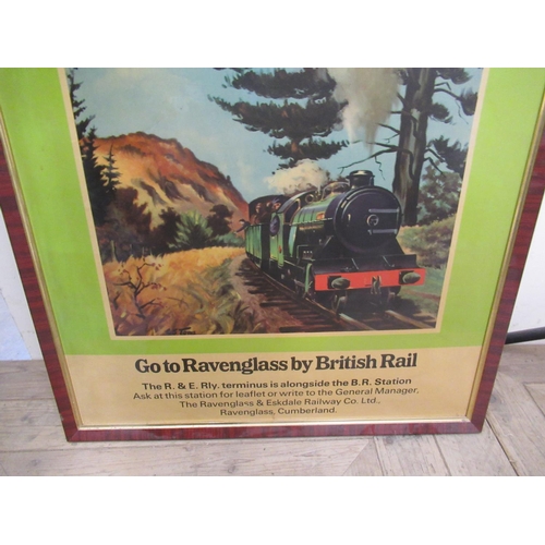 76 - Ann Widdecombe Collection - Railway poster for the Ravenglass and Eskdale Railway, framed: 104.6cm x... 