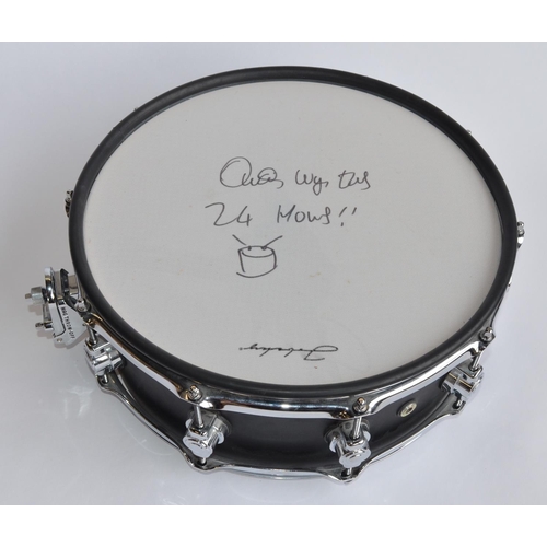 105 - Owain Wyn Evans Collection - Signed DW Drums all Maple Shell electronic snare drum, Design series 12... 