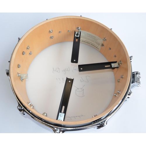105 - Owain Wyn Evans Collection - Signed DW Drums all Maple Shell electronic snare drum, Design series 12... 
