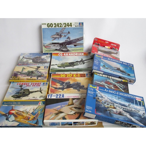134 - Owain Wyn Evans Collection - Collection of model aircraft kits, all 1/72 from a range of manufacture... 