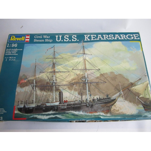 140 - Owain Wyn Evans Collection - Revell 1/96 USS Kearsarge model kit.