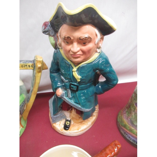 146 - Musical Toby Jug ‘Uncle Tom Cobley’, two musical character jugs and a collection of Crown Devon Fiel... 