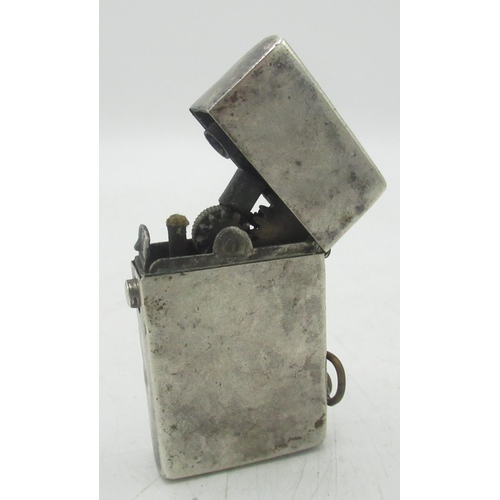 757 - Marked sterling silver lighter with engraved initials