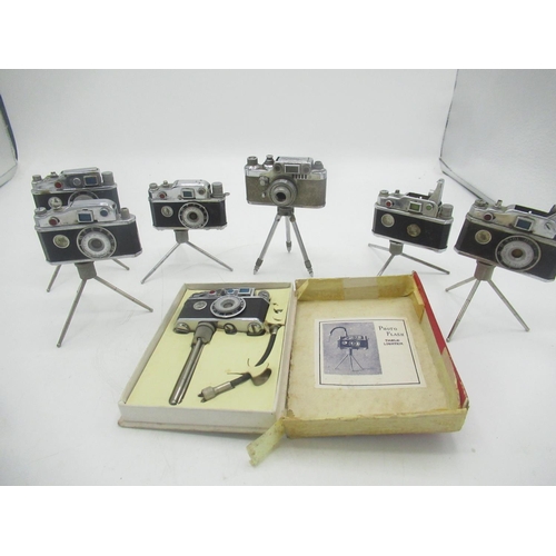 761 - Boxed Photo Flash table lighter and 6 others with stands (7)