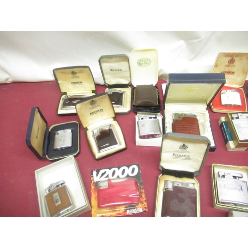 777 - Collection of boxed Ronson Cadet, Varaflame, etc (26)