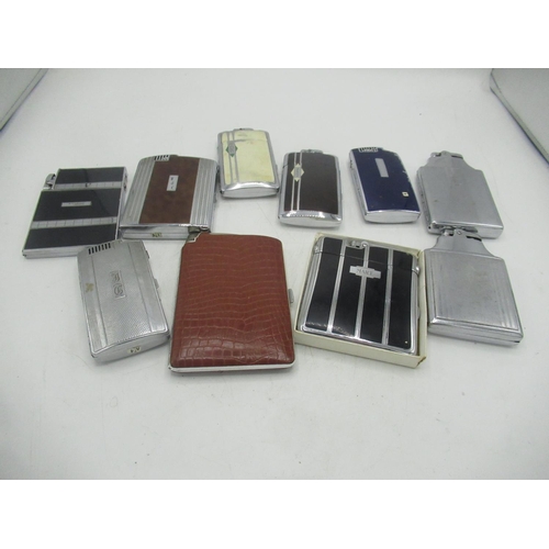 779 - Collection of Ronson lighter cigarette cases (10)