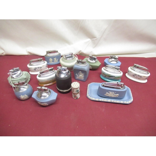 801 - Collection of Wedgewood, Minton and other china table lighters(15)