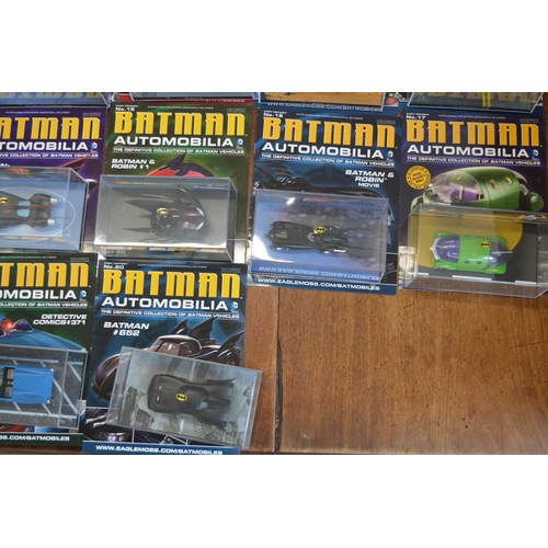 1092 - Collection of 20 Batman automobillia magazines and models by Eaglemoss collections, 1 -20 also inclu... 