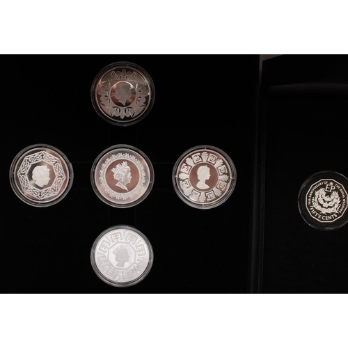 1089 - Three Royal Commemorative silver proof coin sets comprising Platinum Wedding Anniversary three coin ... 