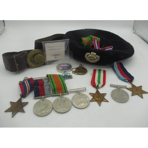 700 - The Italy Star, 1939-45 Star(x2), 1939-45 Defence medal(x2) Coronation medal for Edward VIII by Rown... 