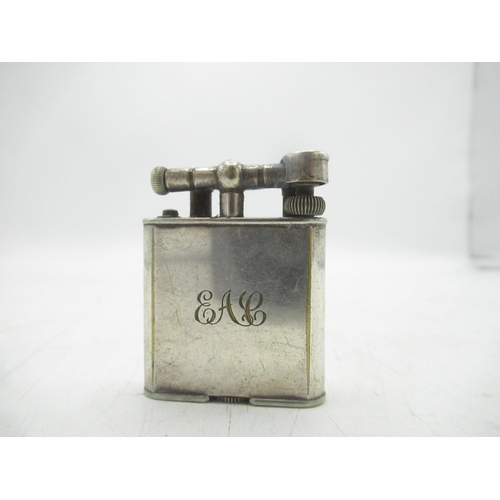 725 - Dunhill Handy lighter, Dunhill double wheel lighter initialled 