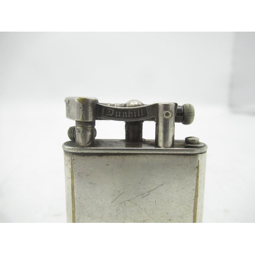 725 - Dunhill Handy lighter, Dunhill double wheel lighter initialled 