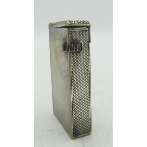 725 - Dunhill Handy lighter, Dunhill double wheel lighter initialled 