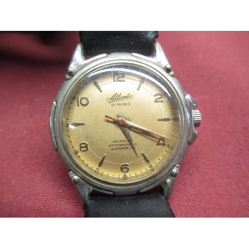 668 - 1970's Binatone Jet-Beat Sportsmatic wristwatch in brushed TV case, 1970's continental S78 automatic... 