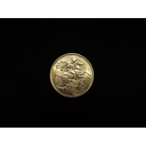 1014 - Edw. VII gold sovereign, dated 1907 7.9g