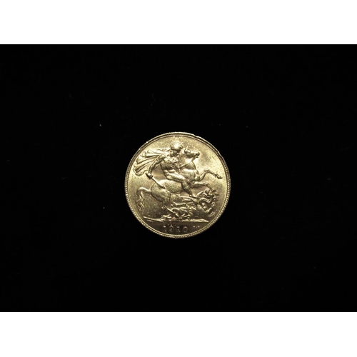1017 - Edw. VII gold sovereign, dated 1910 7.9g