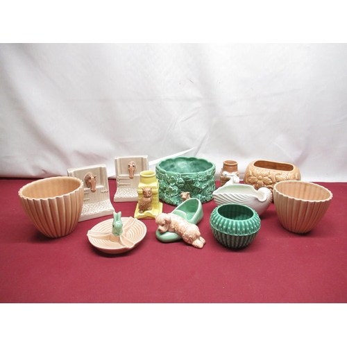 1112 - Collection of Sylavc models including Horse head book ends, Rabbit dish, chimney vases etc.