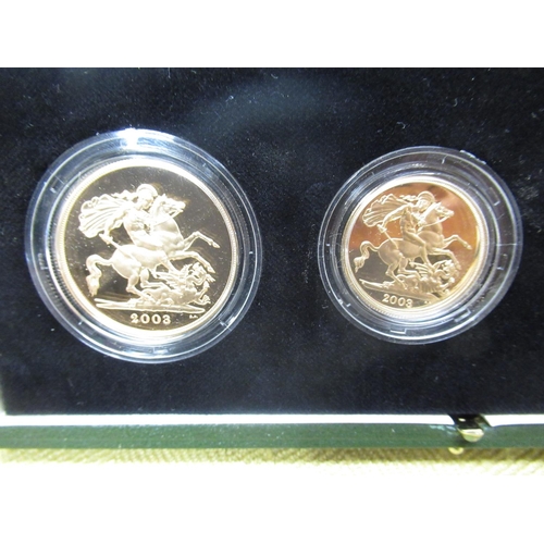 1020 - Royal Mint 2003 UK Gold Proof Four-Coin Sovereign Collection, encapsulated and cased with cert No.16... 