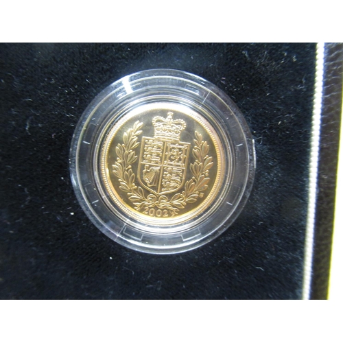 1024 - Royal Mint 2002 Golden Jubilee Sovereign Collection, encapsulated, cased and with cert No.199/250