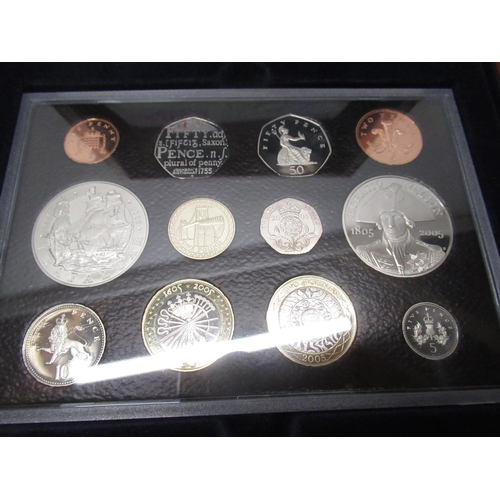 1035 - Royal Mint 2005 UK Executive 12-coin Proof Set, cased with cert. No.2764