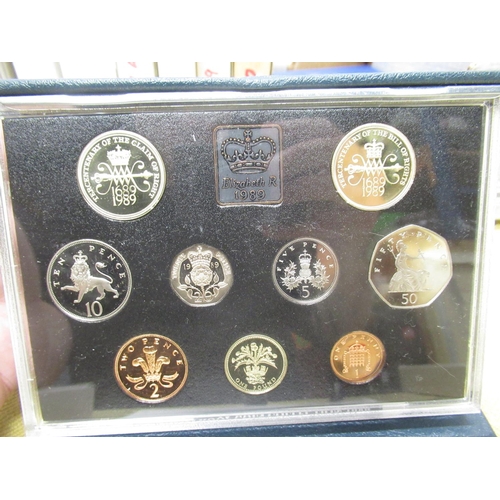 1053 - Collection of Royal Mint UK proof Coin Collection sets, 1977, 1979-1982, 1989-1992, 1994, 1998-99, 2... 