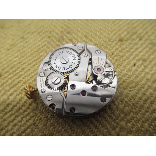 1063 - Three J.W Benson 9ct gold hallmarked cased mechanical wrist watches, one with rectangular dial (3)