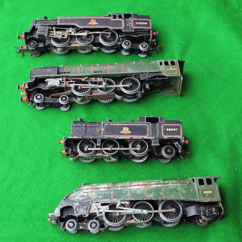 877 - Four OO gauge engines including Silver King, Duchess, of Montrose, Southern Railways no. 80054, engi... 