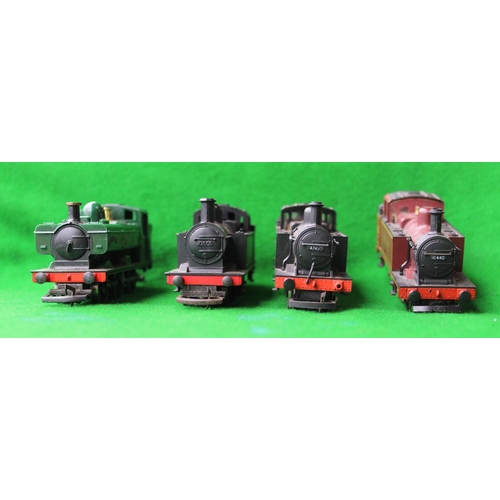 884 - Four locomotives OO gauge engines - Tri-ang Hornby Duchess of Kent 8751, Tri-ang 47606, British Rail... 