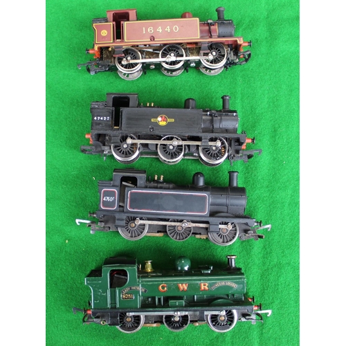 884 - Four locomotives OO gauge engines - Tri-ang Hornby Duchess of Kent 8751, Tri-ang 47606, British Rail... 