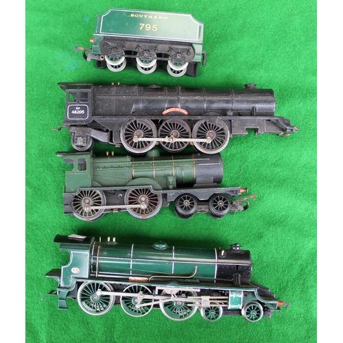 887 - OO gauge engine of Princess Victoria 46205 (A/F), Sir Dinadan with coal tender, Southern no. 795 (2)