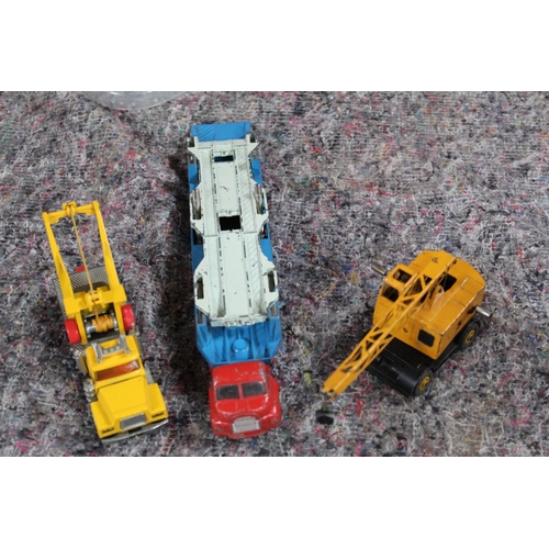 833 - Large collection of Dinky and Corgi trucks and cars including Dinky crane, transit van and a Corgi C... 