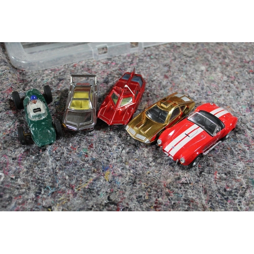 834 - Collection of Corgi and Dinky cars, trucks and other service vehicles, including Corgi rough terrain... 