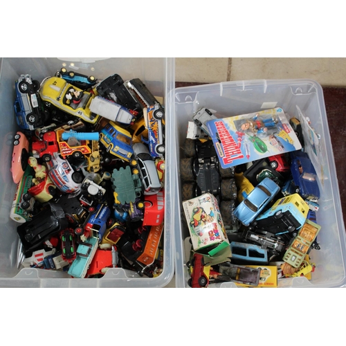 847 - Two boxes of play worn cars inc. various different models and characters