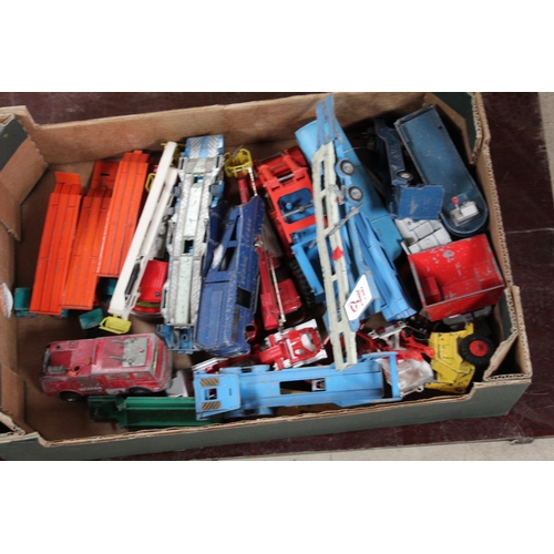 858 - Collection of spares and repairs for a car transporter of toy trucks