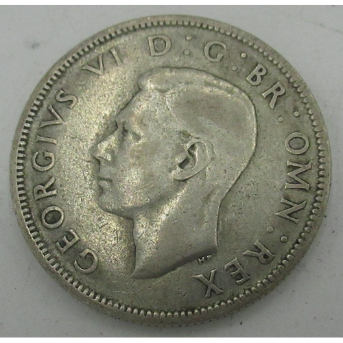 614A - Collection of various pre 1947 one florin/two shilling Geo. V and Geo. VI coins, approx 35toz