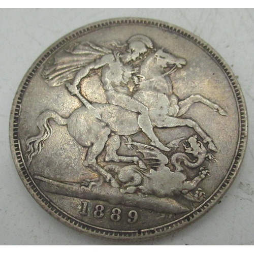 615C - Selection of pre 1947 Victorian and later mostly silver coinage including 1889 Victoria crown, 1906 ... 