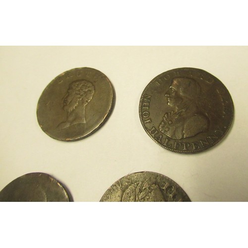 1090 - Five C18th copper coins and tokens and a collection of UK pre-decimal bronze and copper coinage,  ma... 