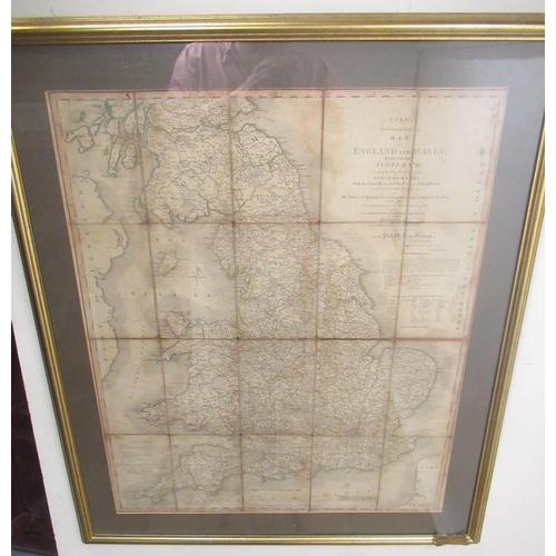 1207 - Cary's Reduction of his Large Map of England and Wales, with part of Scotland, comprehending the who... 