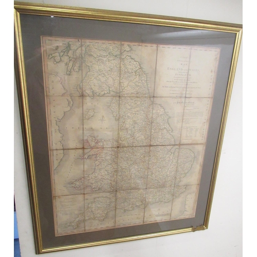 1207 - Cary's Reduction of his Large Map of England and Wales, with part of Scotland, comprehending the who... 