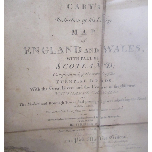 1207 - Cary's Reduction of his Large Map of England and Wales, with part of Scotland, comprehending the who... 