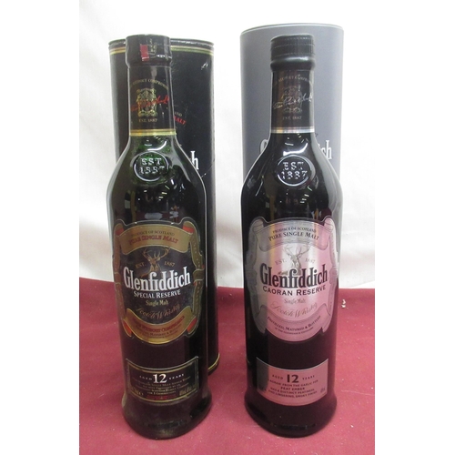 1192 - Glenfiddich Single Malt scotch Whisky, Caoran Reserve in tin tube, and Glenfiddich Special Reserve S... 