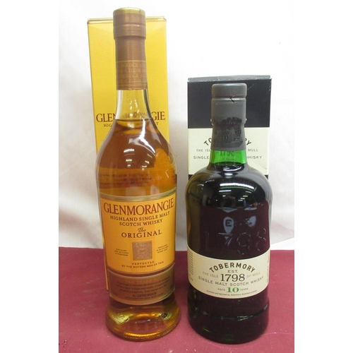 1196 - Tobermory Isle of Mull Single Malt Scotch Whisky, Aged 10 Years, 70cl 43%vol, and Glenmorangie Highl... 