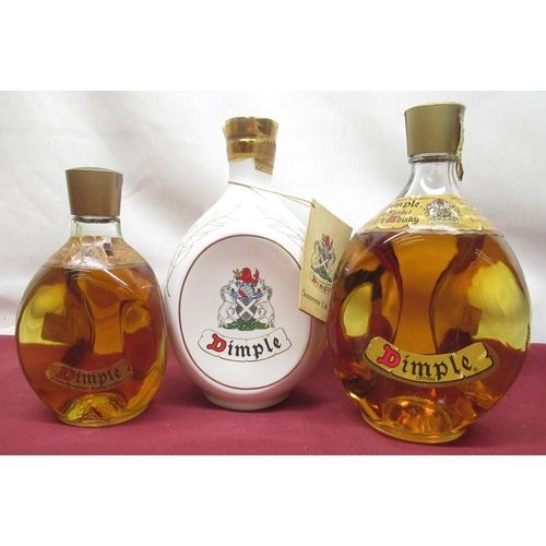 1201 - WITHDRAWN - Haig Dimple X111 Commonwealth Games 1966 Souvenir Decanter, a similar standard bottle, b... 