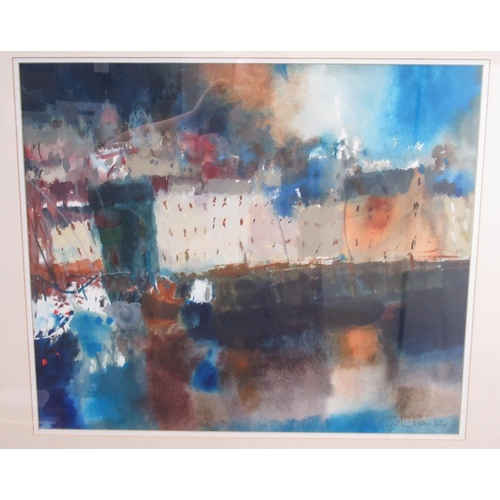 1218 - Caroline Bailey (British b.1953); 'Dublin Bay' watercolour, signed in pencil, 45cm x 53cm