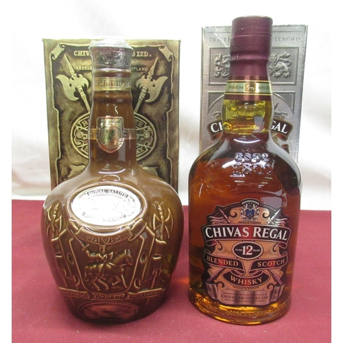 1197 - Chivas Royal Salute 21 Year Old Blended Scotch Whisky in brown decanter, bag and carton, 262/3 floz ... 