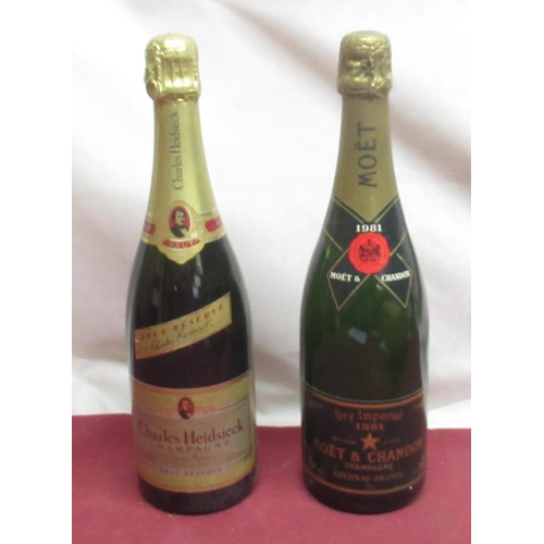 1195 - Moet & Chandon Dry Imperial Champagne 1981, 75cl, old style green label, no proof given, Charles Hei... 