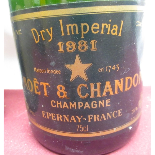 1195 - Moet & Chandon Dry Imperial Champagne 1981, 75cl, old style green label, no proof given, Charles Hei... 