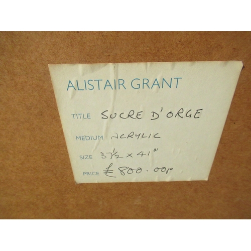 1217 - Alistair Grant (British, 1925-1997); 'Sucre D'Orge' acrylic, signed in pencil, titled with London Gr... 