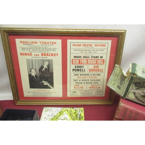 268 - Two framed Theatre adverts from 1976 for the Pavilion theatre Bournemouth, the 'Allenburys' feeder i... 